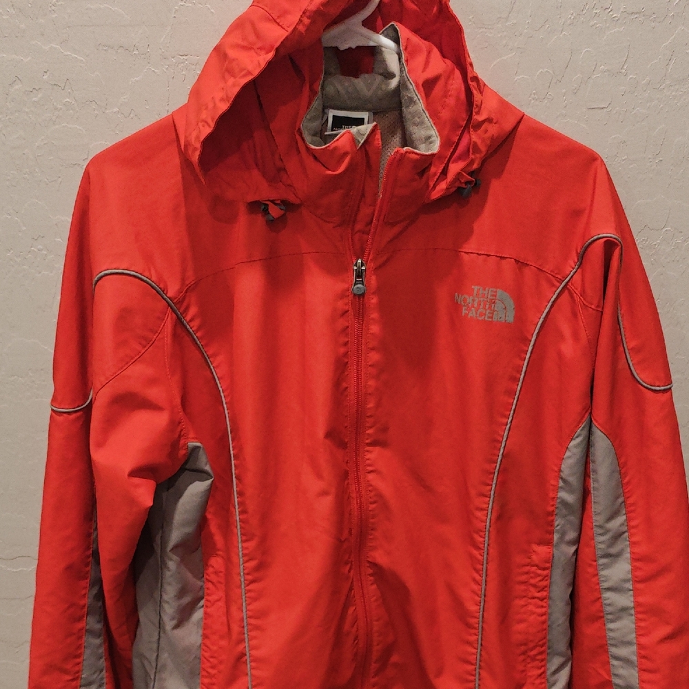 The North Face Vibrant Red Jacket with Gray Details